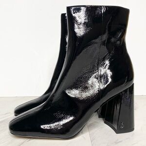 Sam Edelman Codie Black Patent Ankle Bootie 8 1/2 M